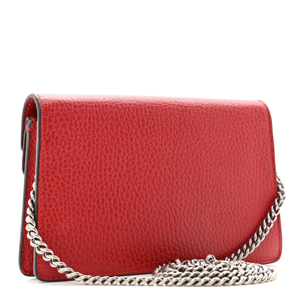 Calfskin Super Mini Dionysus Shoulder Bag Hibiscus Red product image 3, provided for visual reference and product detail