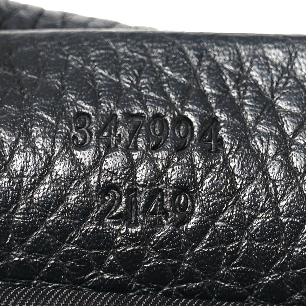 Pebbled Calfskin Small Soho Disco Bag Black product image 7, provided for visual reference and product detail review