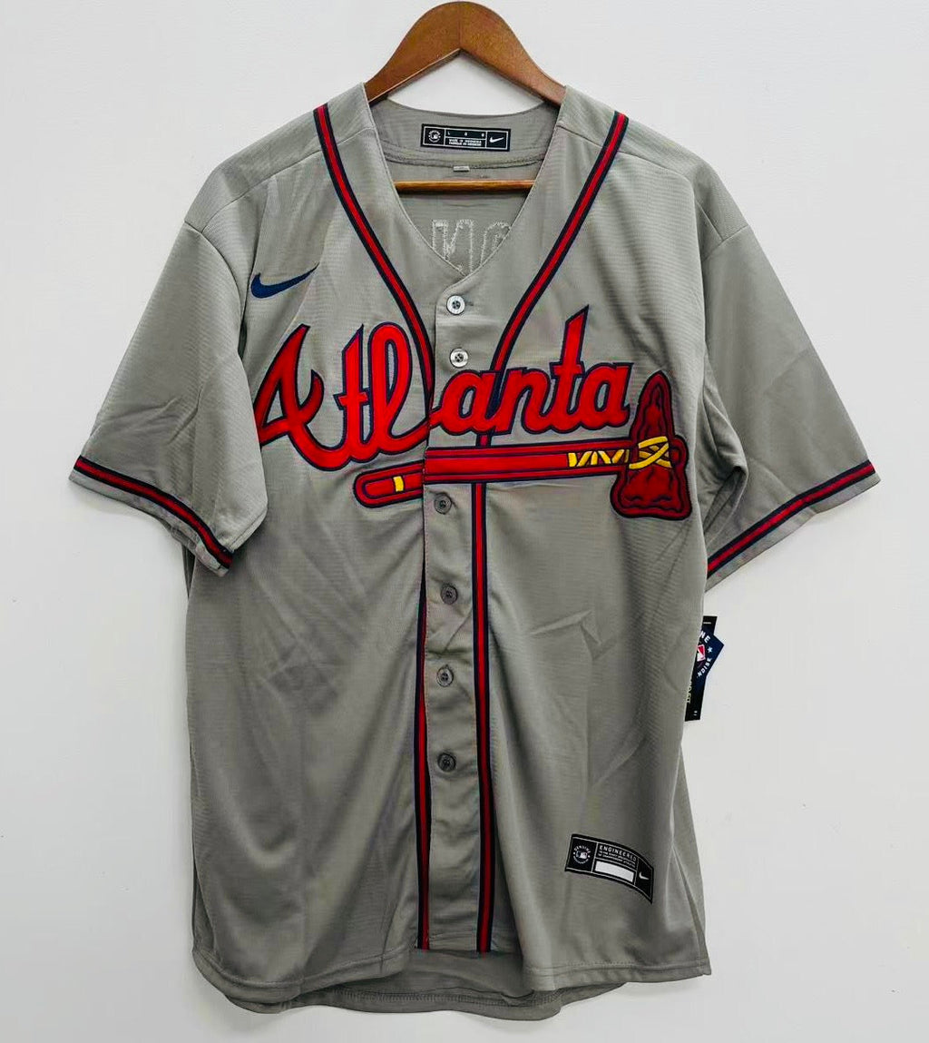 Travis d’Arnaud Atlanta Braves Official MLB Nike Jersey gray product image 2