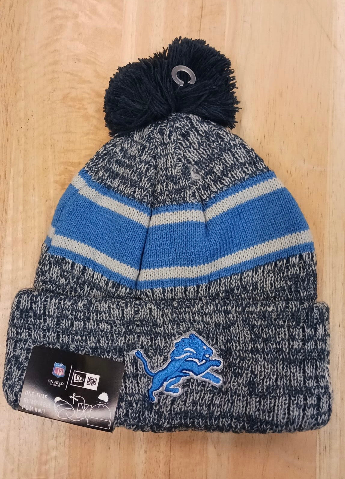 Detroit Lions NFL New Era winter knit Hat with Pom product image 1