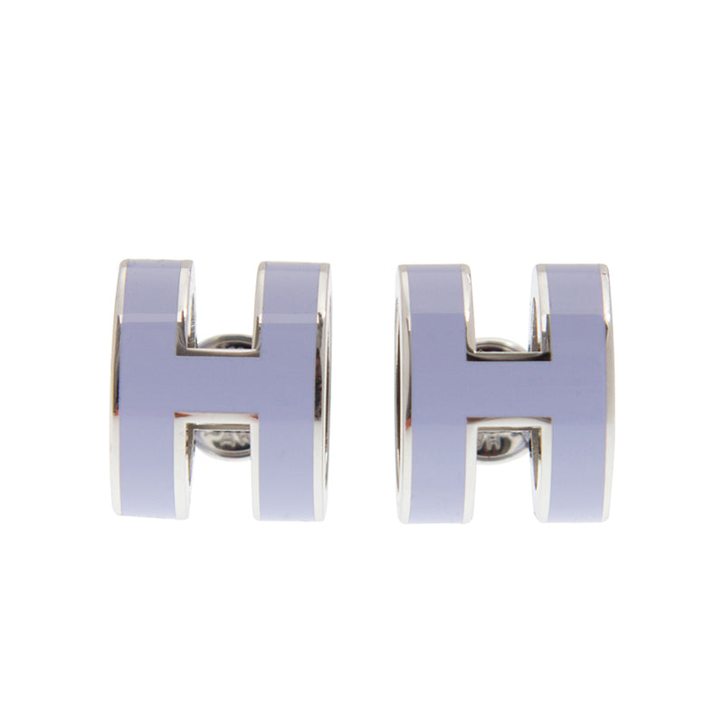 Hermes Mini Pop Purple 18K Gold Earrings product image 2, provided for visual reference and product detail review