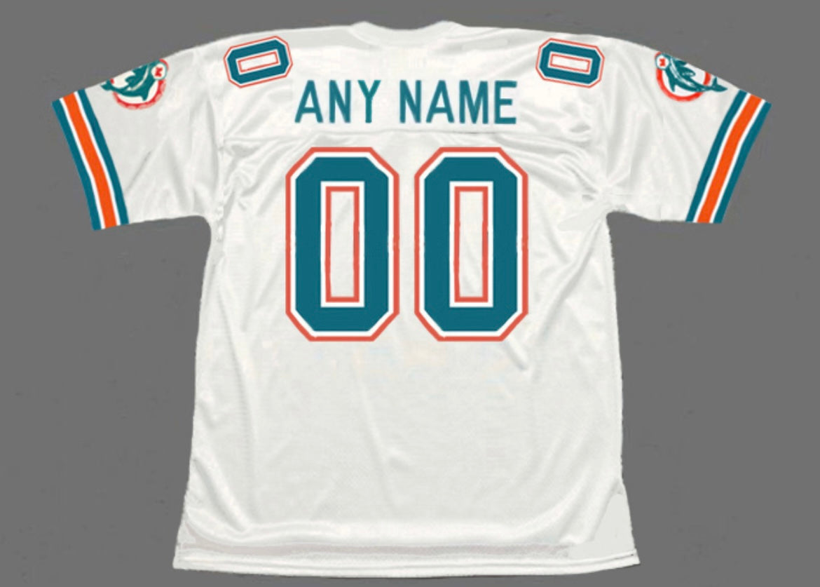 Any name & Number 1980’s Miami Dolphins NFL Mitchell & Ness product image 1