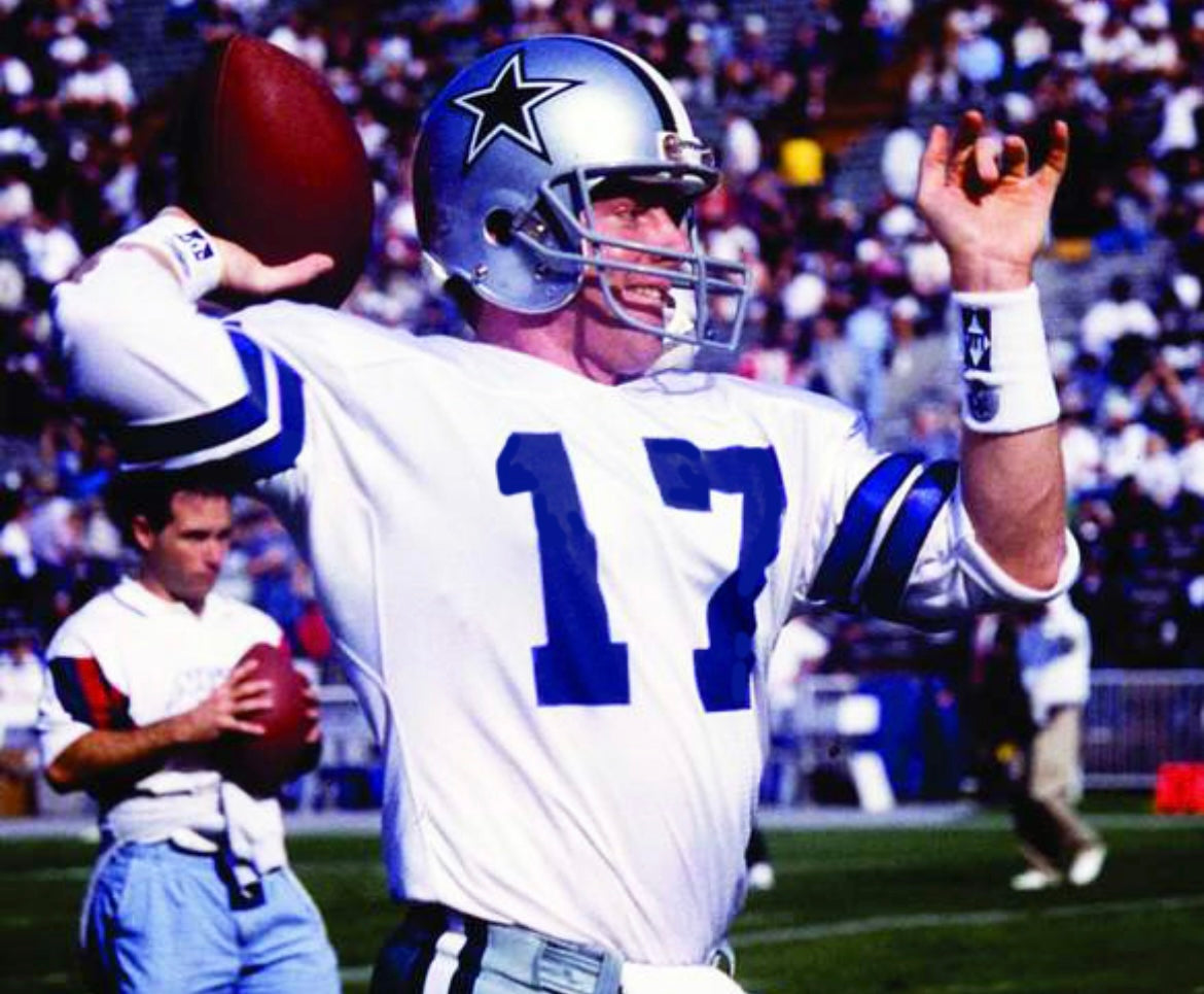 Jason Garrett Dallas Cowboys 1994 Official NFL Jersey white product image 4