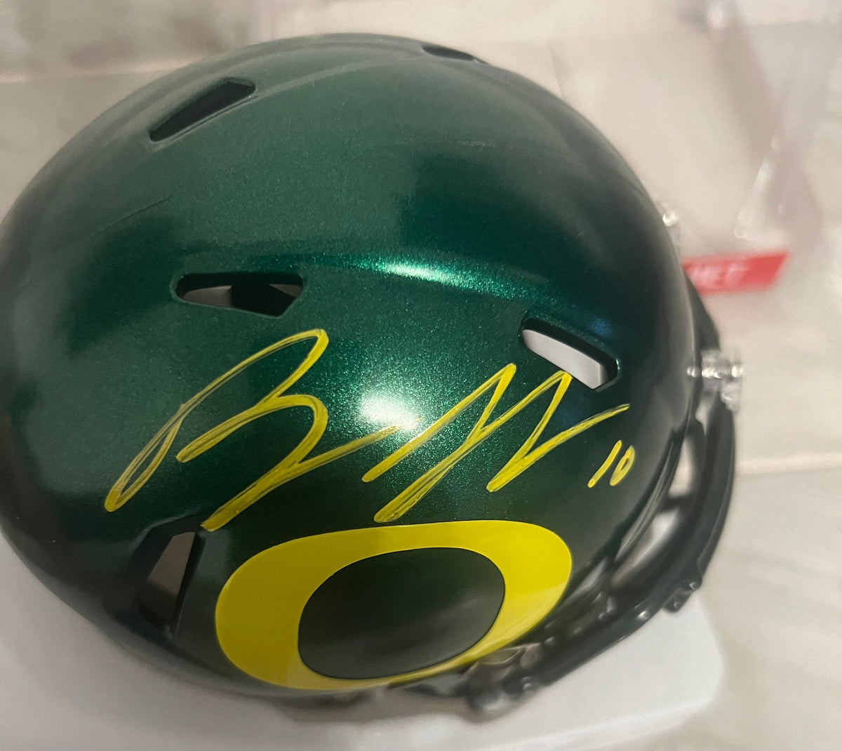 Bo Nix Oregon Ducks Autographed Mini Helmet with COA product image 2