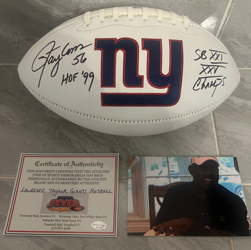 Lawrence Taylor New York Giants Autographed Football with product image 1