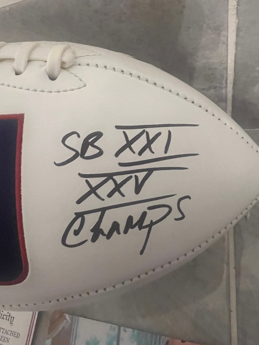 Lawrence Taylor New York Giants Autographed Football with product image 3