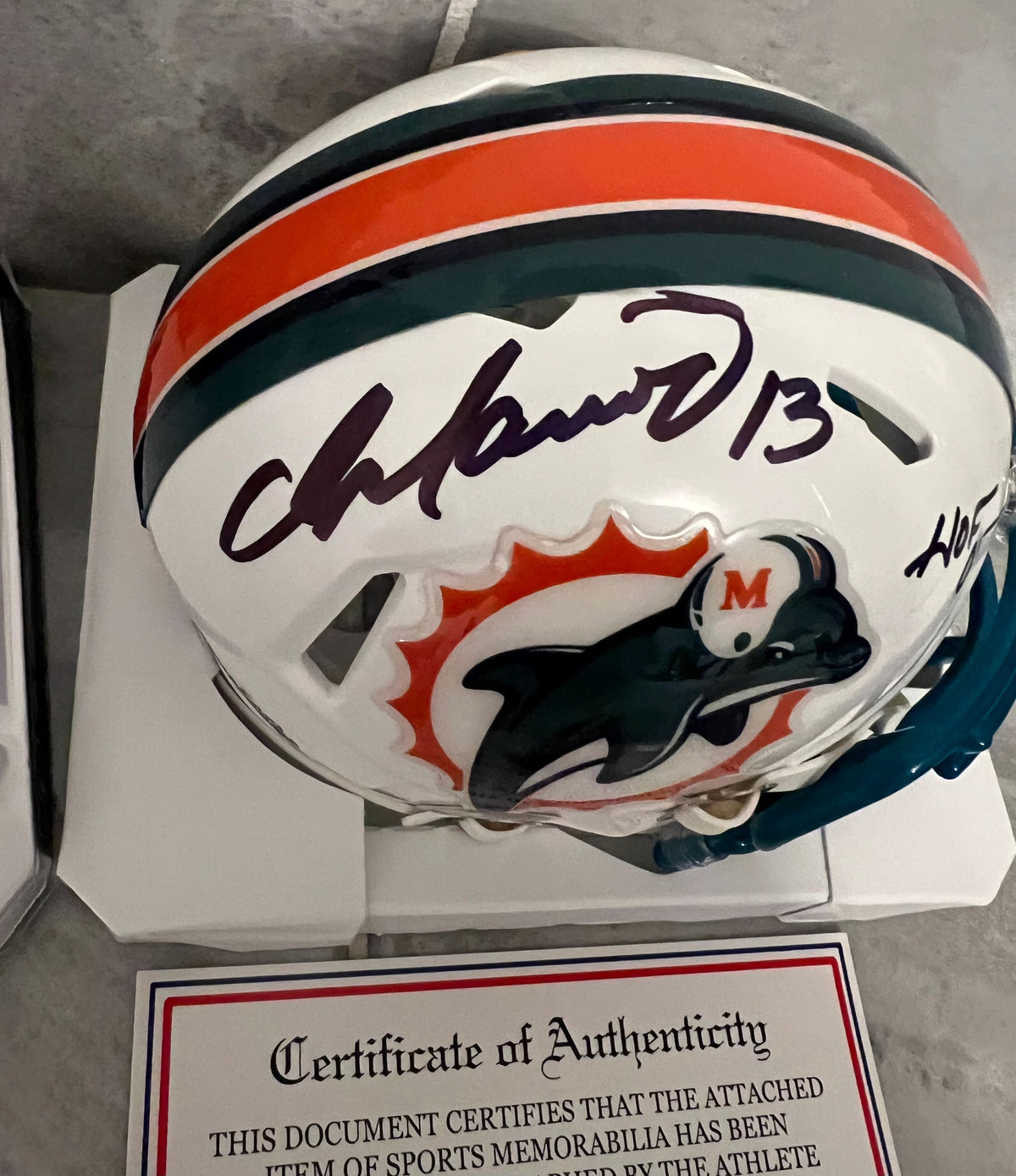 Dan Marino Autographed Miami Dolphins Mini Helmet with COA product image 2