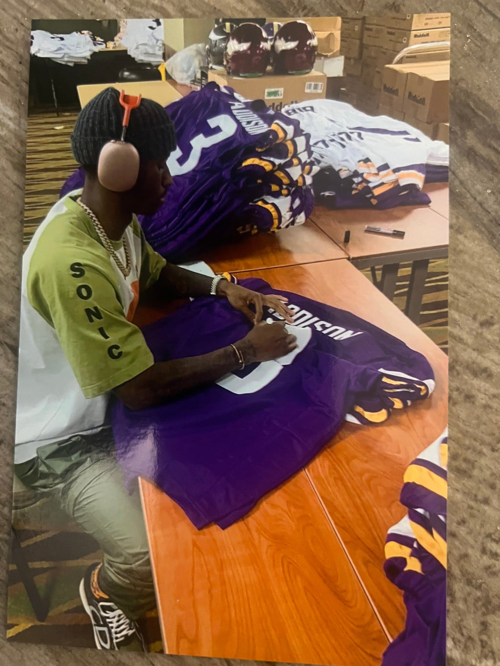 Jordan Addison Minnesota Vikings autographed jersey COA & product image 3