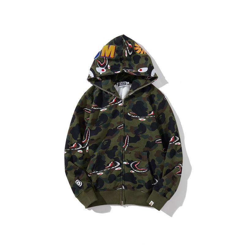 Bathing Ape Jacket Autumn and Winter Camouflage Men and Women Casual Camouflage Thin Sweater Baggy Coat product image 1,