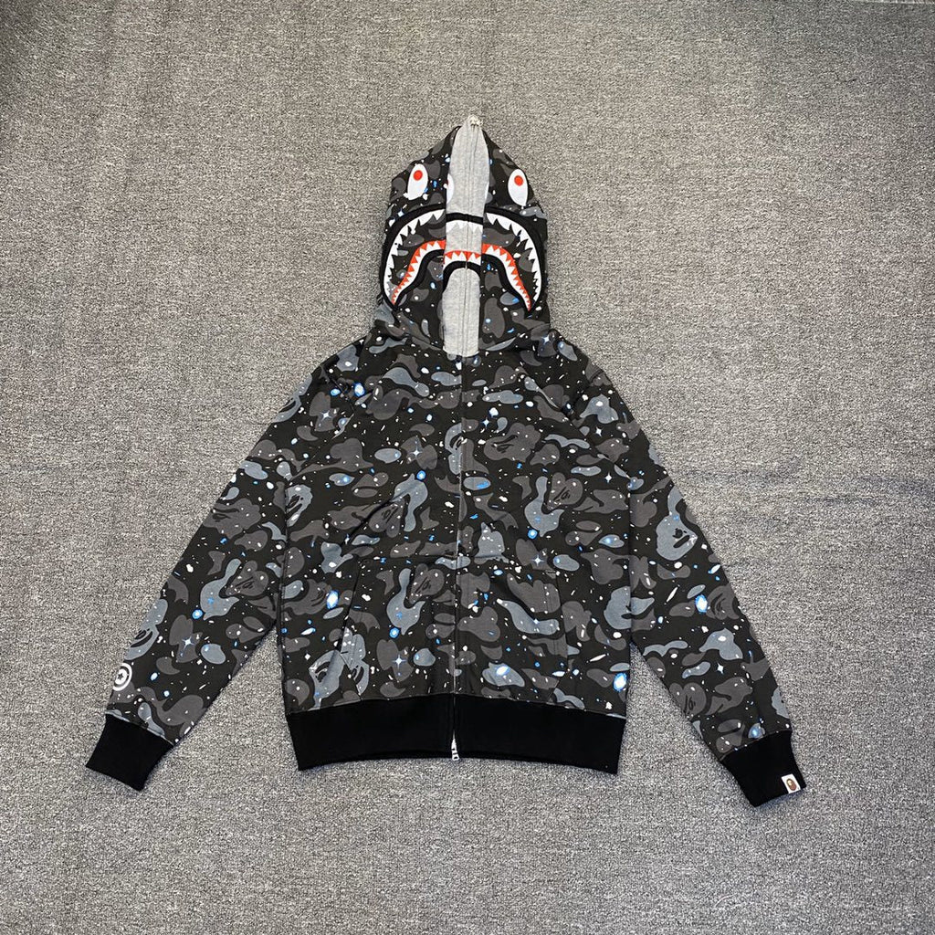 Bape Hoodie Zip-Up Cardigan Two-Hooded Hoodie product image 1, provided for visual reference and product detail review