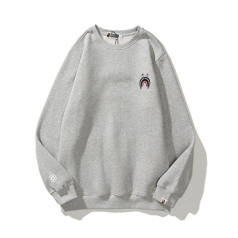Bathing Ape Sweatshirts Winter Men and Women Shark Logo Print round-Neck Pullover product image 2, provided for visual