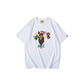 Bathing Ape T-Shirt Summer Colorful Letters Little Monkey T-shirt Half-Sleeved Casual Short Sleeve product image 1, provided