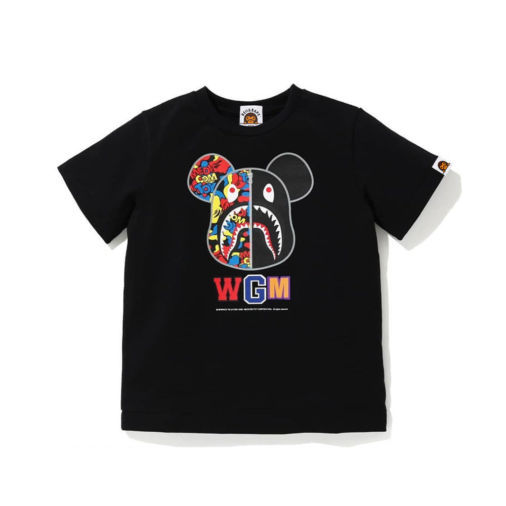 Bape Bearbrick T-Shirt Beii & Bape Classic Pattern Summer Pure Cotton Same Style For Men And Women product image 1, provided
