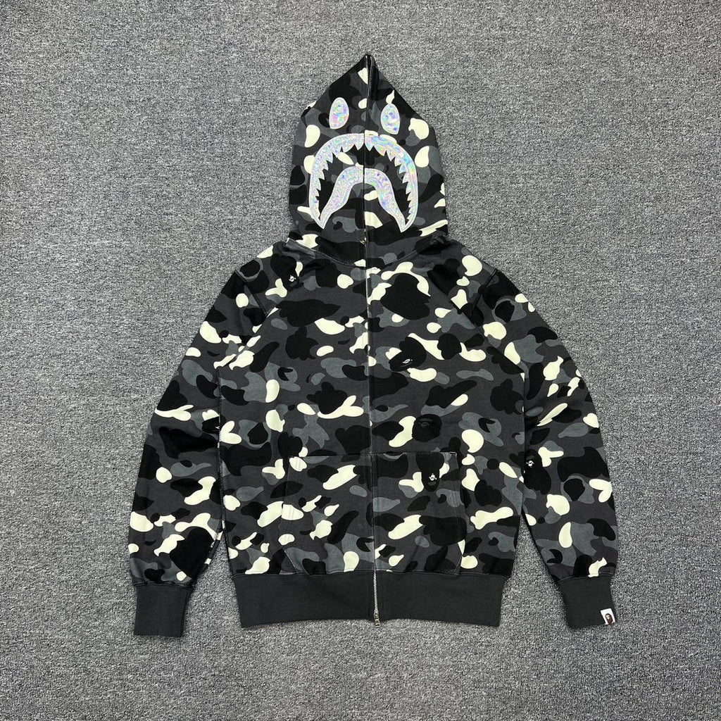 Bape Hoodie Zip-Up Cardigan Iridescent Glow Hoodie product image 8, provided for visual reference and product detail review