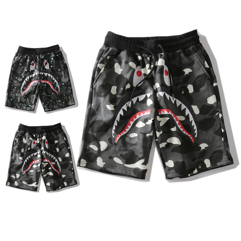 Bathing Ape Shorts Print Men and Women Couple Shorts product image 3, provided for visual reference and product detail review