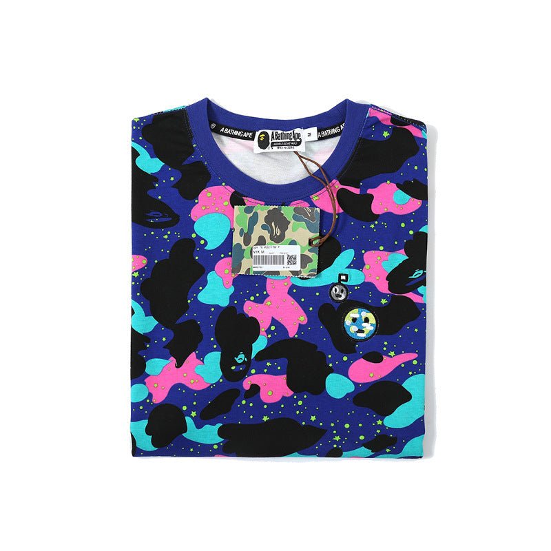 Bathing Ape T-Shirt Camouflage T-shirt Short Sleeve product image 2, provided for visual reference and product detail review