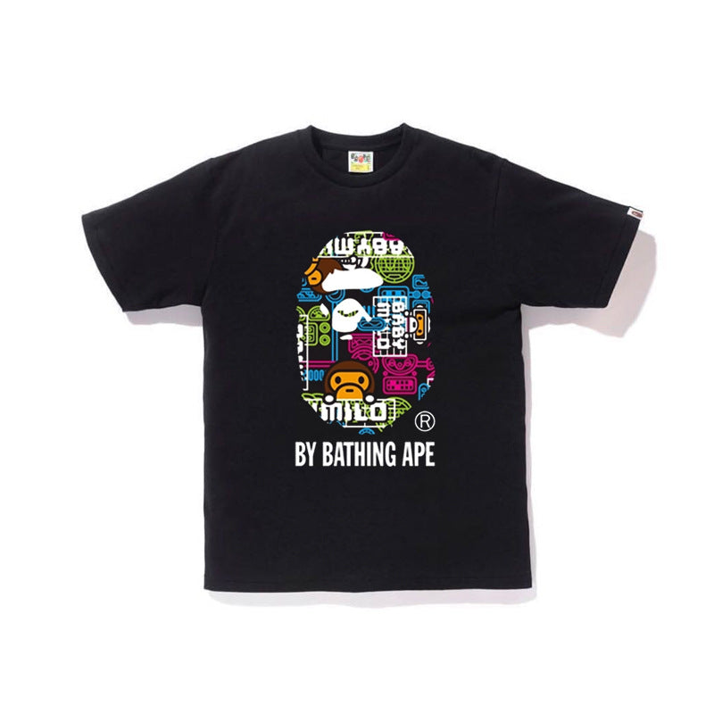 Bathing Ape T-Shirt Summer Printed Short-Sleeved T-shirt for Men and Women product image 1, provided for visual reference