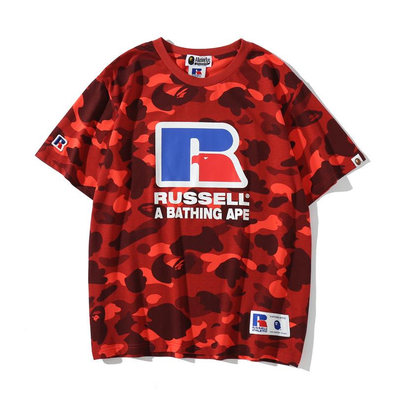 Bathing Ape T-Shirt Summer Camouflage Short Sleeve T-shirt product image 1, provided for visual reference and product detail