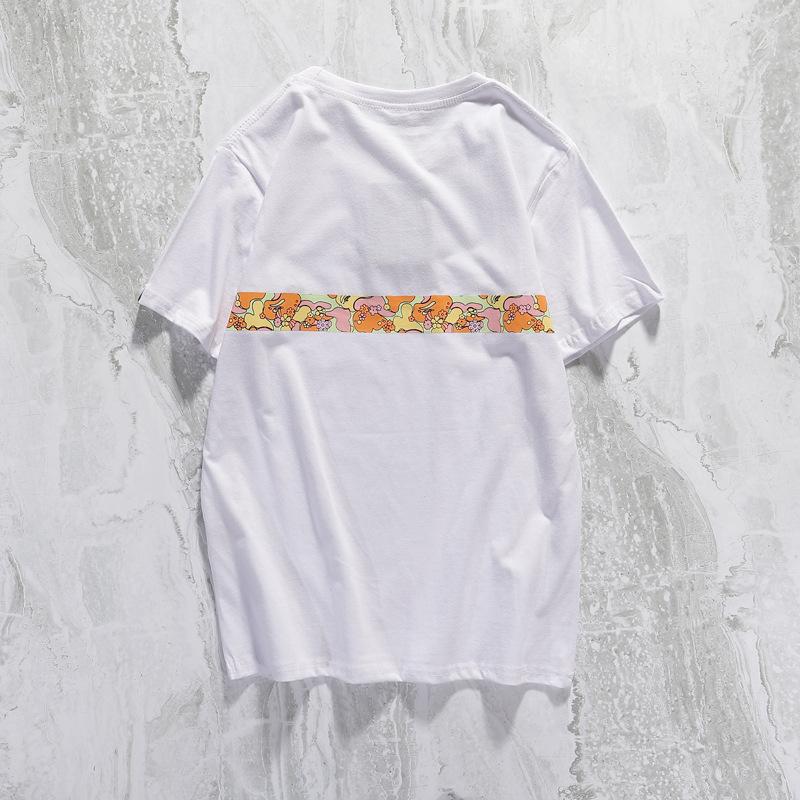 Bathing Ape T-Shirt Summer Casual Straight White Short Sleeve Cotton Round Neck T-shirt product image 2, provided for visual