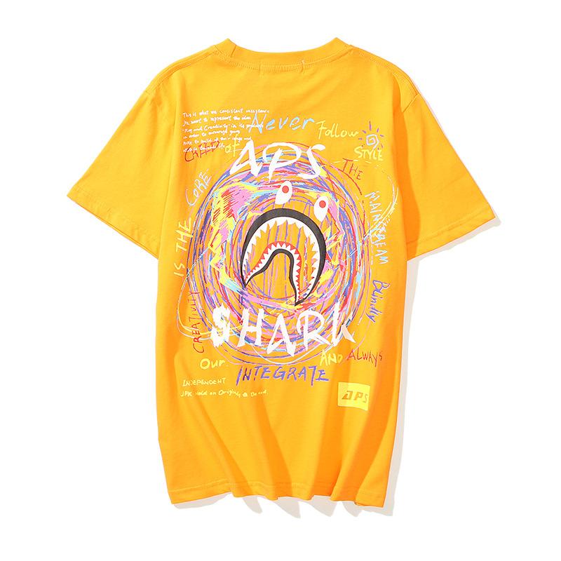 Bathing Ape T-Shirt Cartoon Round Neck Summer Printed Large Size Short Sleeve Casual product image 8, provided for visual