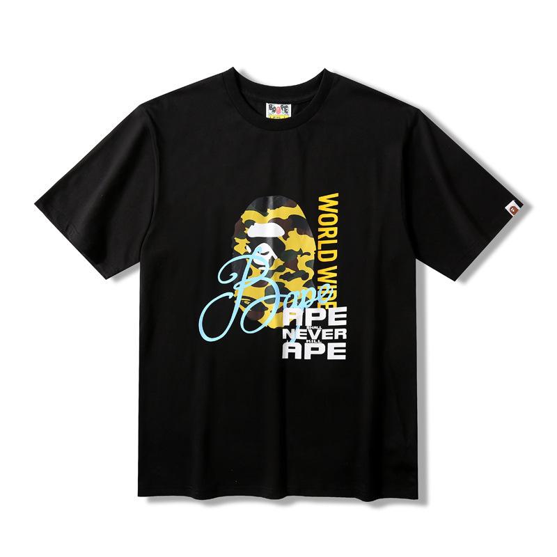 Bathing Ape T-Shirt Summer Plus Size Loose Street Fashion Short Sleeve T-shirt product image 1, provided for visual