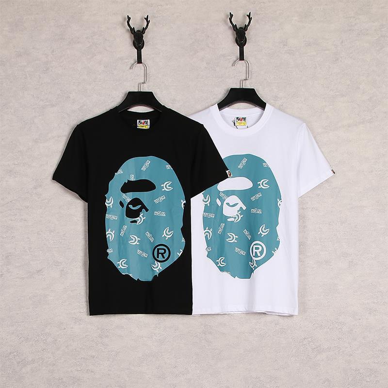Bathing Ape T-Shirt Cartoon Anime Loose Teen Summer Casual T-shirt product image 1, provided for visual reference and