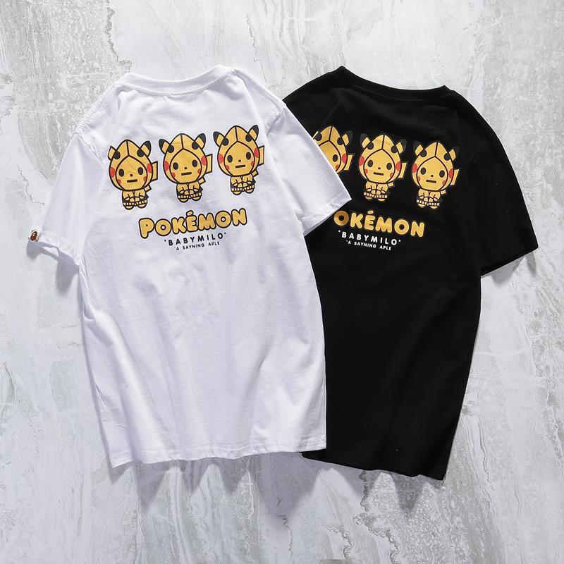 Bathing Ape T-Shirt Summer Casual Cartoon Anime Pullover Short Sleeve Round Neck T-shirt product image 4, provided for