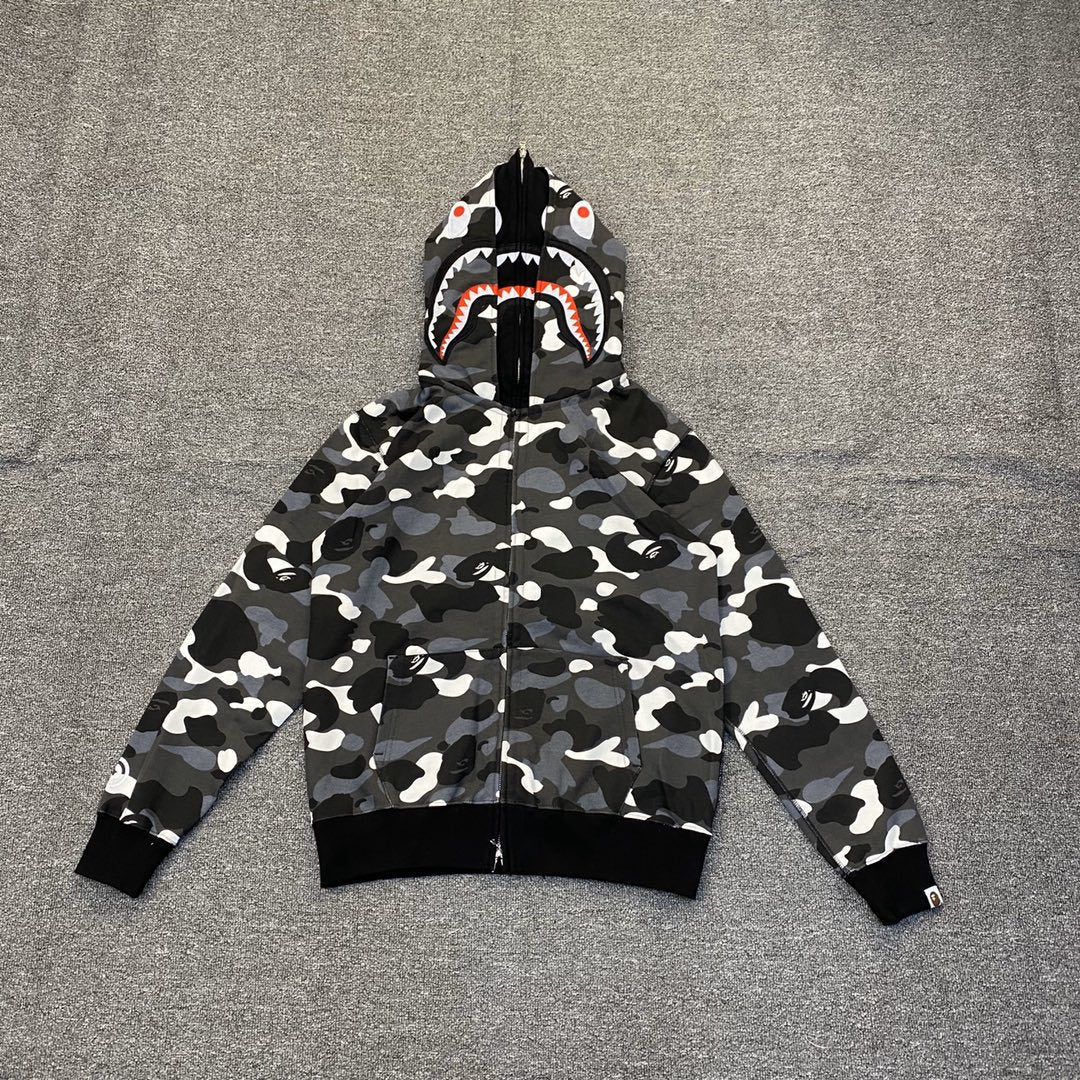 Bape Hoodie Zip-Up Cardigan Two-Hooded Hoodie product image 4, provided for visual reference and product detail review