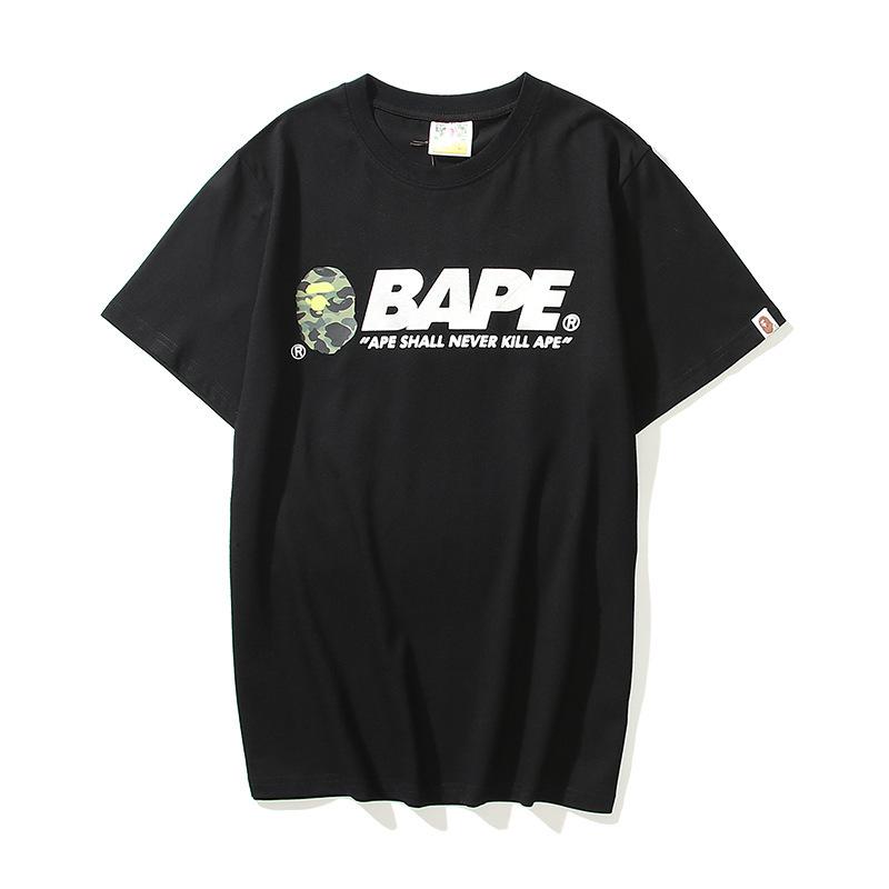 Bathing Ape T-Shirt Summer Letter Print Short-Sleeve T-shirt product image 1, provided for visual reference and product