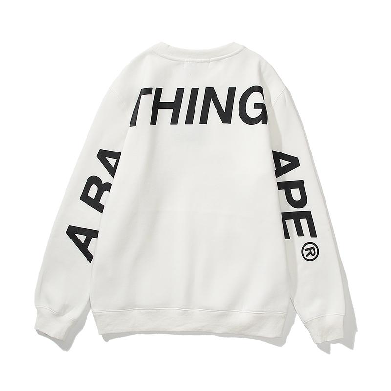 Bathing Ape Sweatshirts Printed Letter Fleece-Lined Crew Neck Sweater Men and Women Jacket product image 4, provided for