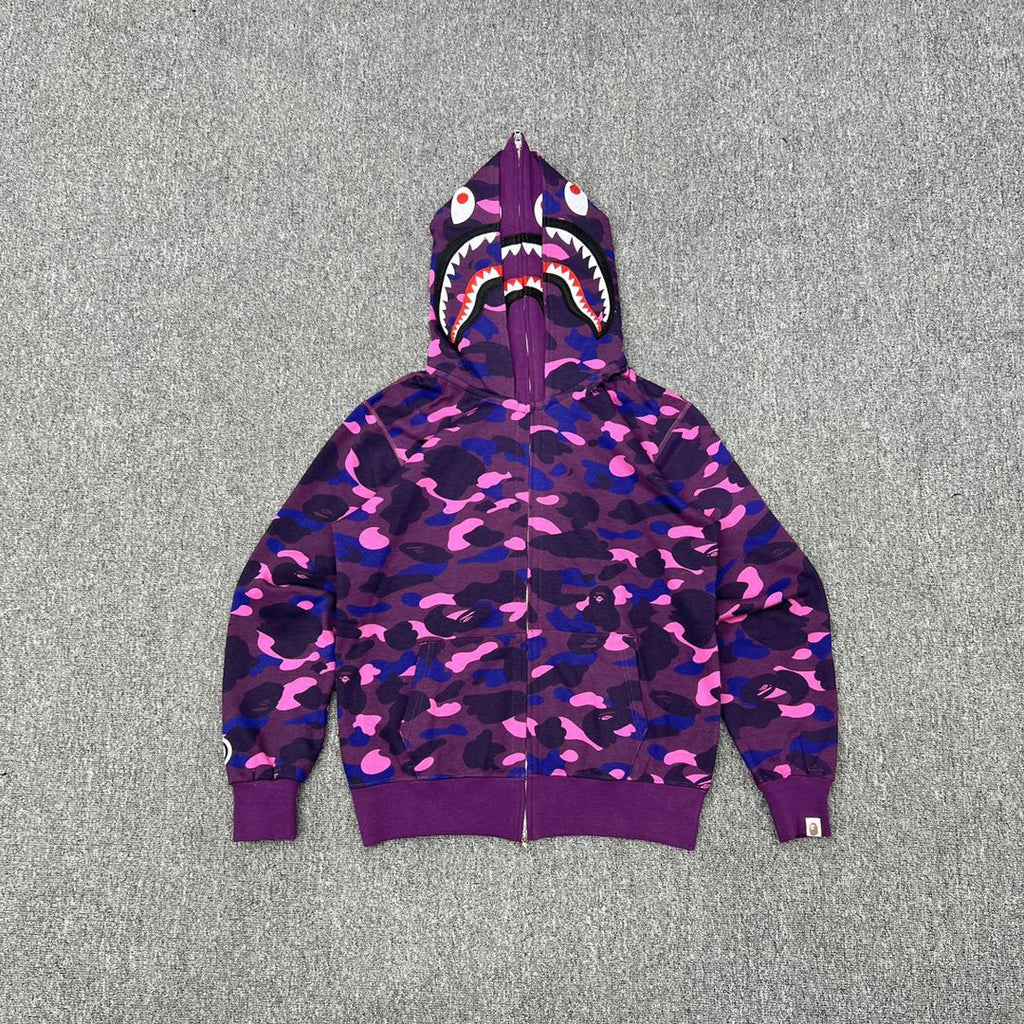 Bape Hoodie Zip-Up Cardigan Two-Hooded Hoodie product image 1, provided for visual reference and product detail review