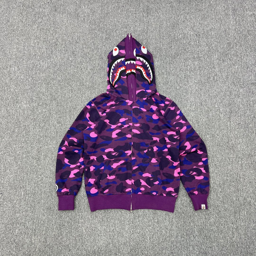 Bape Hoodie Zip-Up Cardigan Two-Hooded Hoodie product image 1, provided for visual reference and product detail review