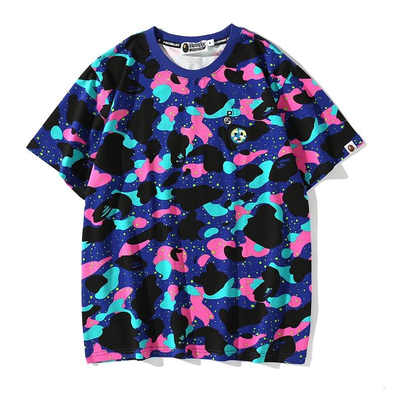 Bathing Ape T-Shirt Summer Cotton Short Sleeve T-shirt product image 1, provided for visual reference and product detail