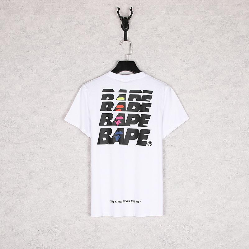Bathing Ape T-Shirt Summer Letter Print Short-Sleeve T-shirt product image 6, provided for visual reference and product