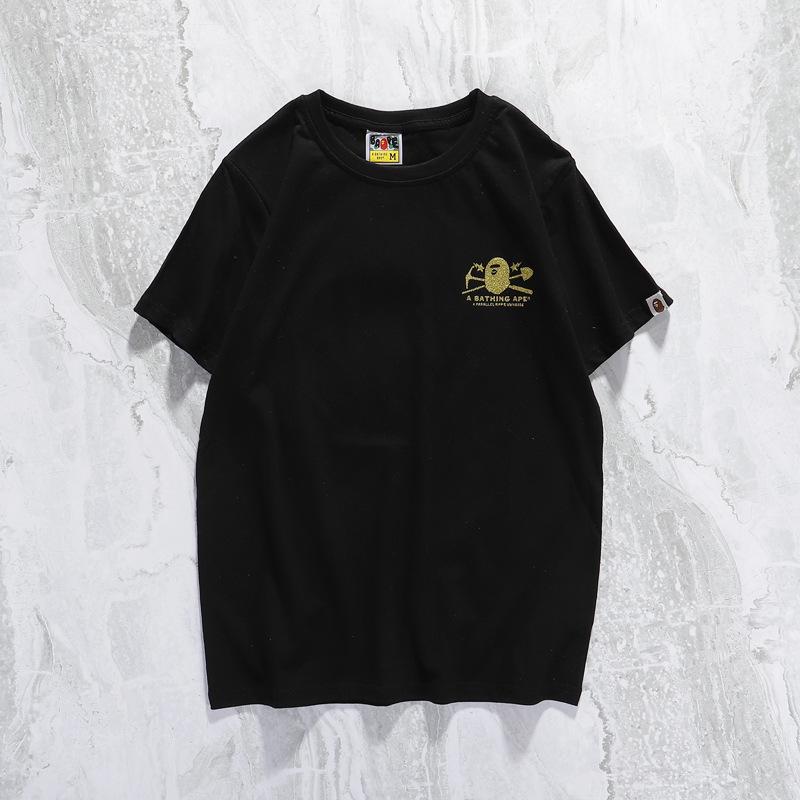 Bathing Ape T-Shirt Cartoon Anime Short Sleeve White Loose Round Neck Summer T-shirt product image 1, provided for visual