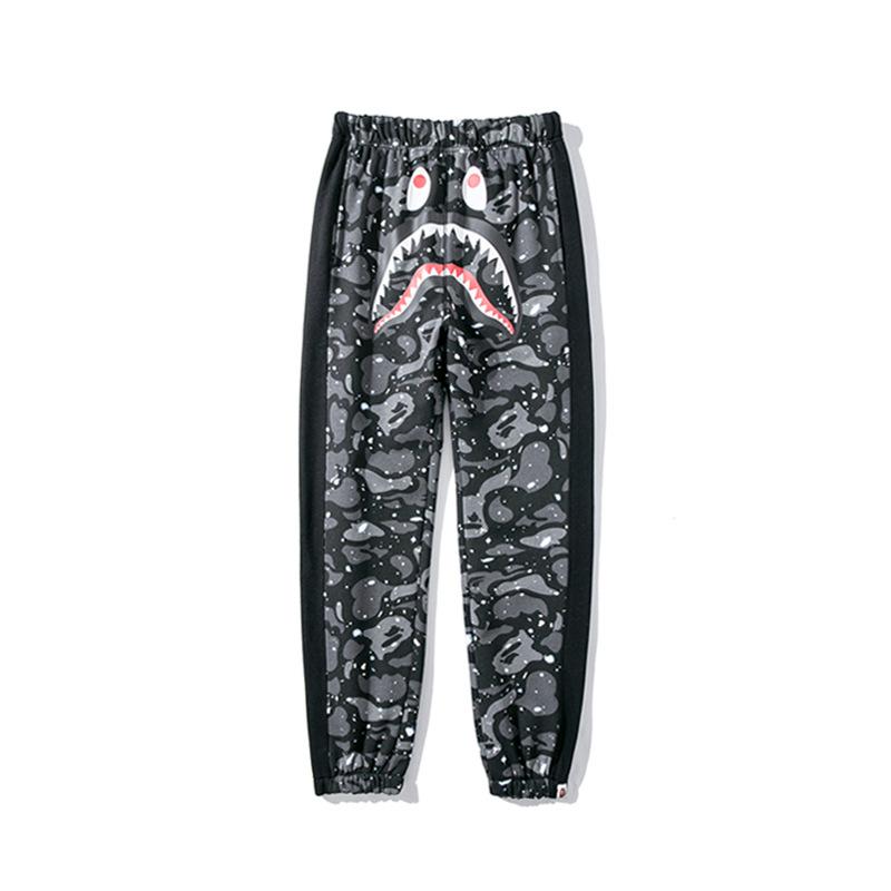 Bathing Ape Pant Shark Head Print Luminous Starry Sky Trousers Men and Women Casual Pants Sweatpants product image 6,