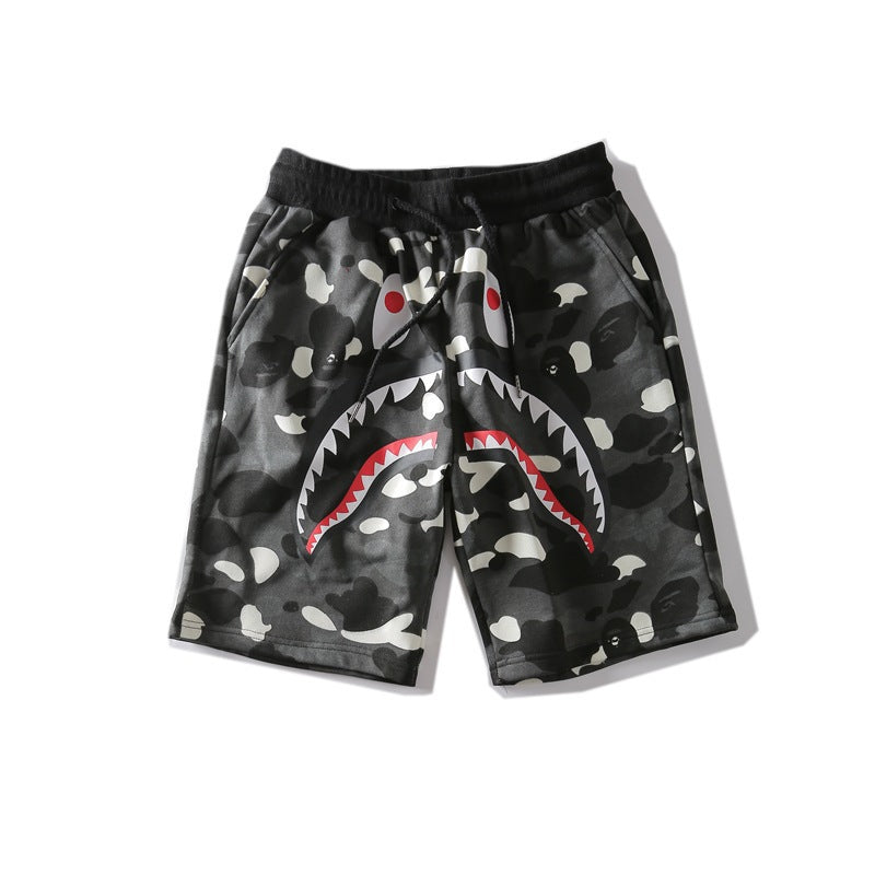 Bathing Ape Shorts Print Men and Women Couple Shorts product image 2, provided for visual reference and product detail review