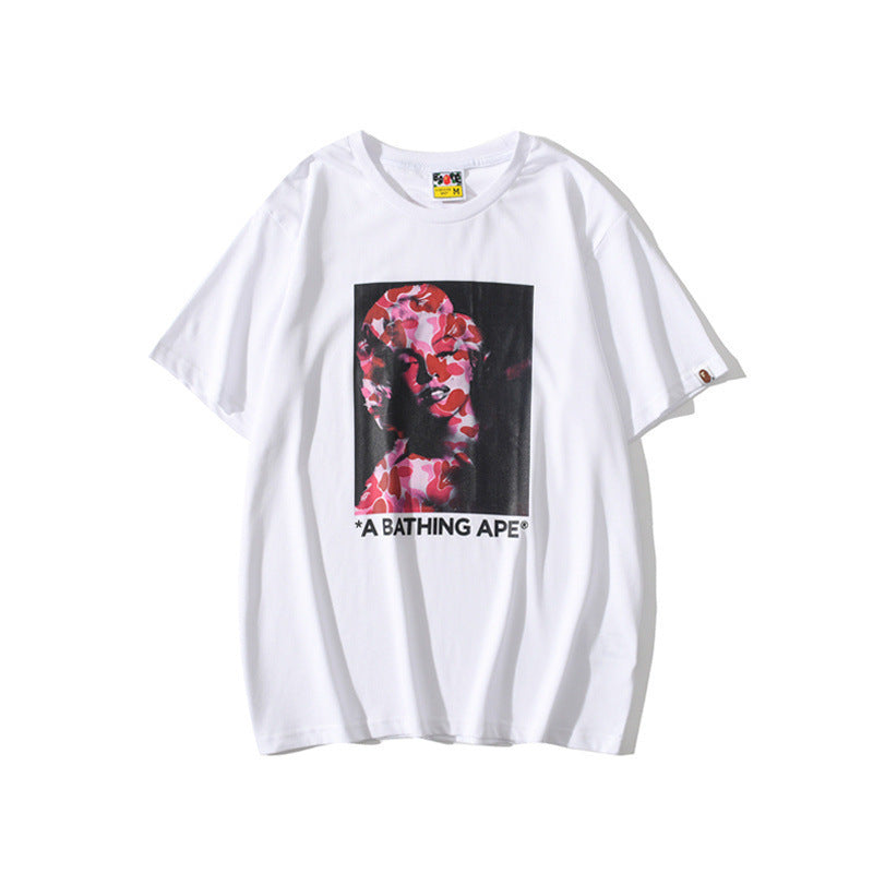Bathing Ape T-Shirt Teen Casual Camouflage Light and Shadow T-shirt Short Sleeve product image 1, provided for visual