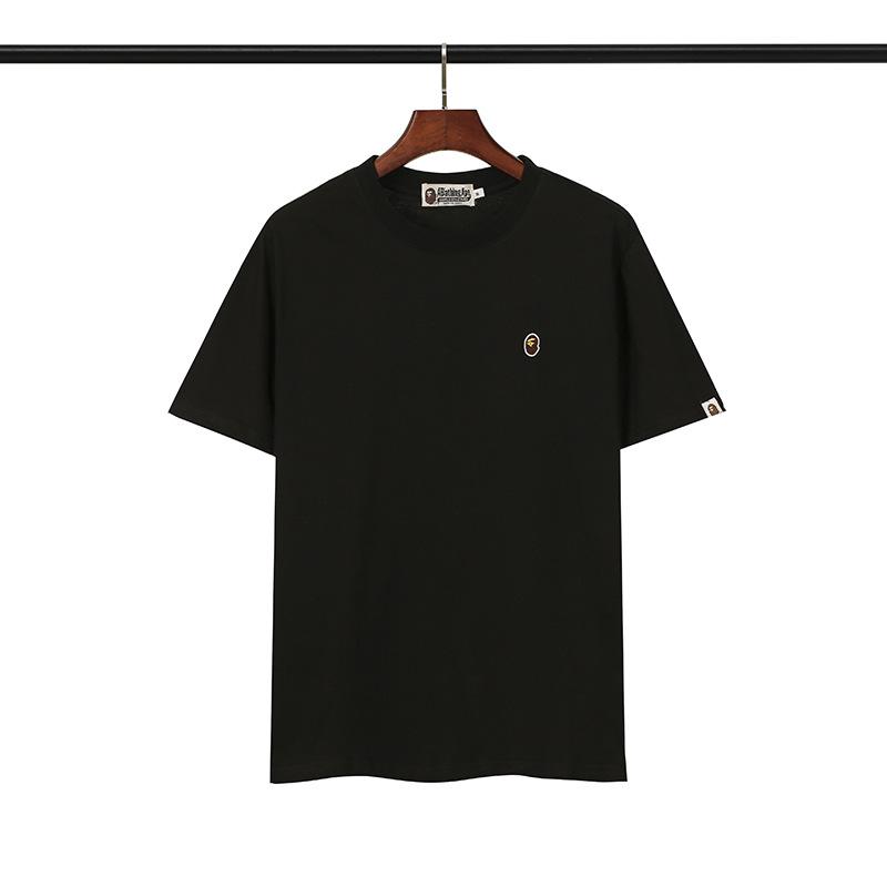 Bathing Ape T-Shirt Embroidered Ape Head Short Sleeve Cotton T-shirt product image 1, provided for visual reference and