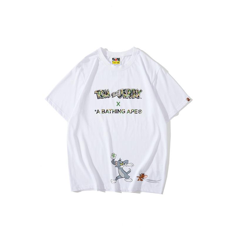 Bathing Ape T-Shirt Summer Street Tom and Jerry T-shirt Short Sleeve product image 1, provided for visual reference and