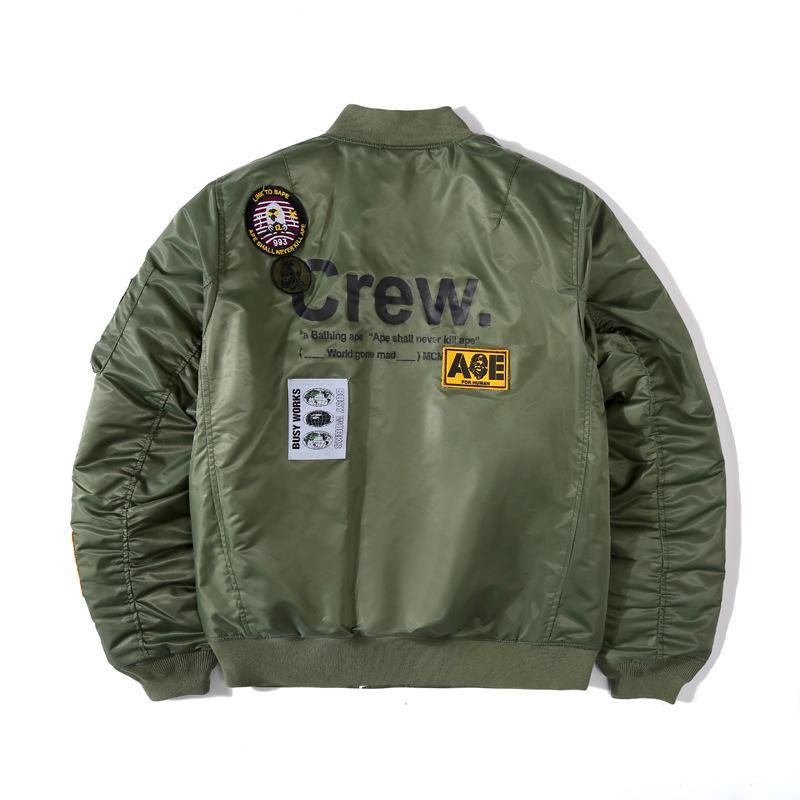 Bathing Ape Coat Autumn and Winter Men Casual Armband Baseball Cotton-Padded Jacket Jacket Men and Women Coats product image