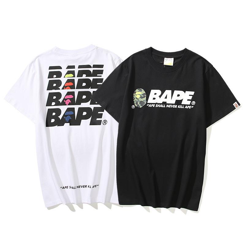 Bathing Ape T-Shirt Summer Letter Print Short-Sleeve T-shirt product image 3, provided for visual reference and product