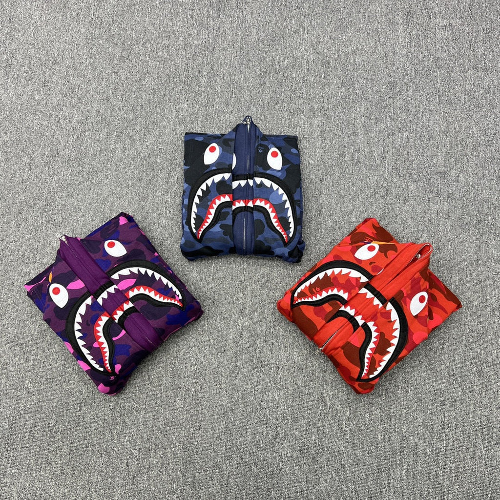 Bape Hoodie Zip-Up Cardigan Two-Hooded Hoodie product image 2, provided for visual reference and product detail review