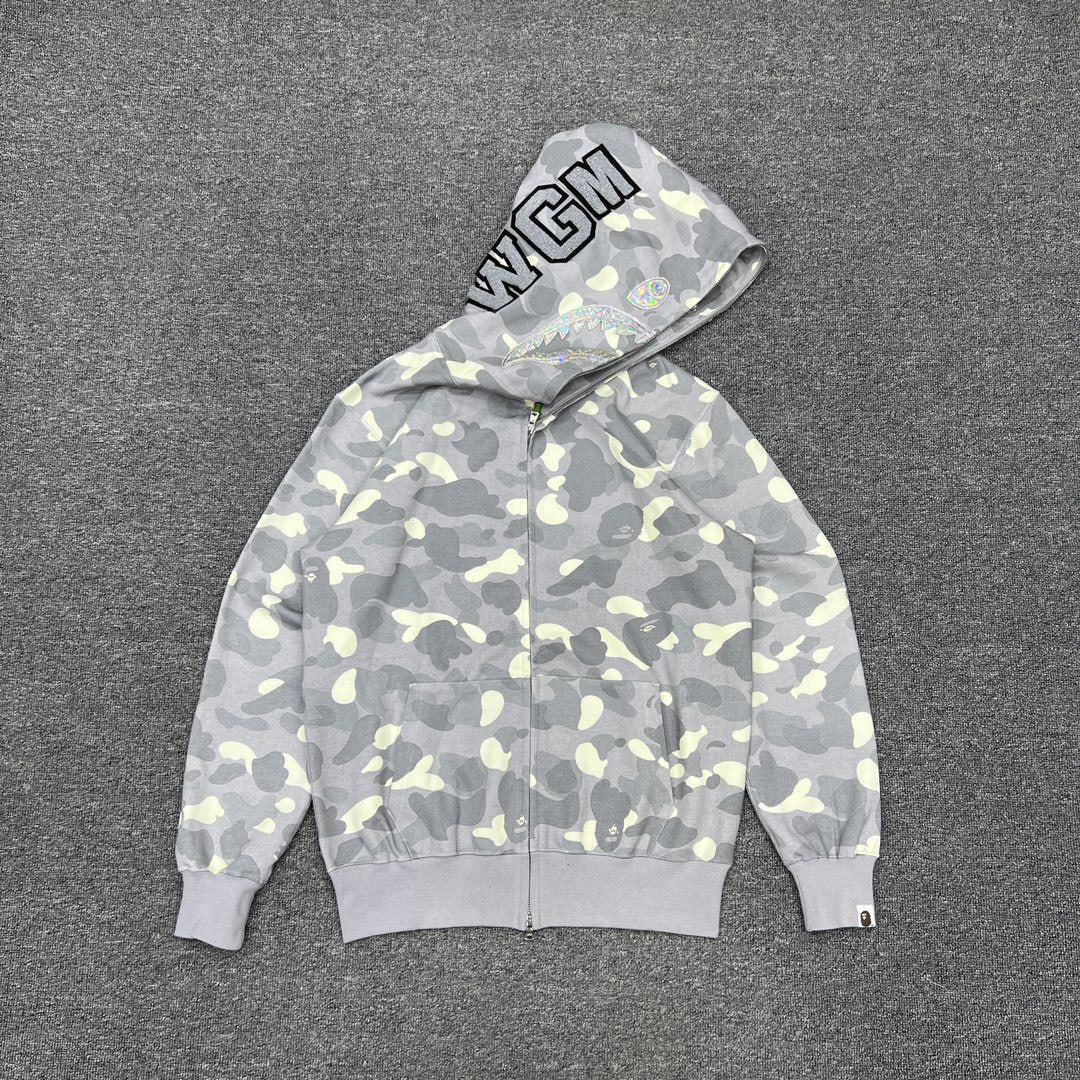 Bape Hoodie Zip-Up Cardigan Iridescent Glow Hoodie product image 5, provided for visual reference and product detail review