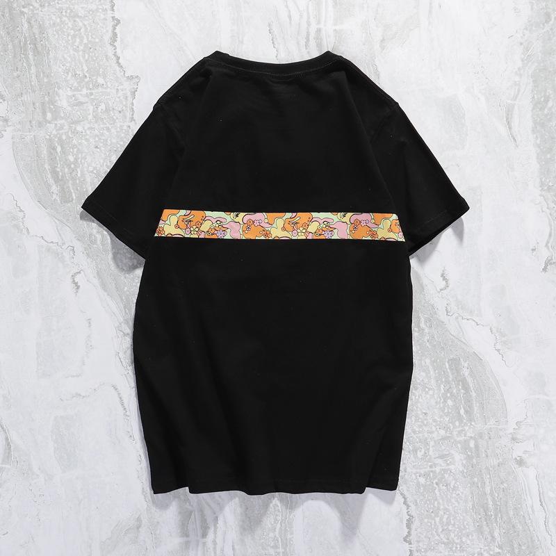 Bathing Ape T-Shirt Summer Casual Straight White Short Sleeve Cotton Round Neck T-shirt product image 3, provided for visual