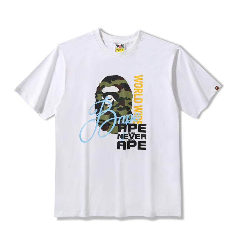 Bathing Ape T-Shirt Summer Plus Size Loose Street Fashion Short Sleeve T-shirt product image 4, provided for visual