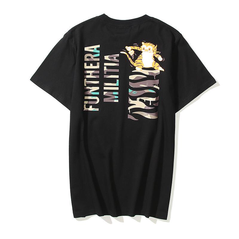 Bathing Ape T-Shirt Summer Zipper Printed Short Sleeve product image 3, provided for visual reference and product detail