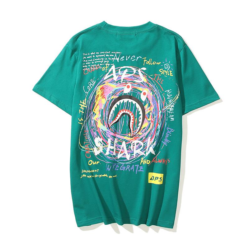 Bathing Ape T-Shirt Cartoon Round Neck Summer Printed Large Size Short Sleeve Casual product image 7, provided for visual
