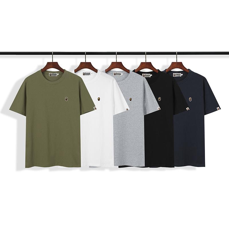 Bathing Ape T-Shirt Embroidered Ape Head Short Sleeve Cotton T-shirt product image 5, provided for visual reference and