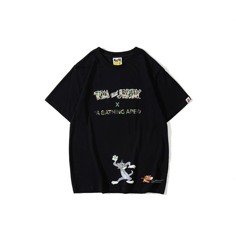 Bathing Ape T-Shirt Summer Street Tom and Jerry T-shirt Short Sleeve product image 3, provided for visual reference and